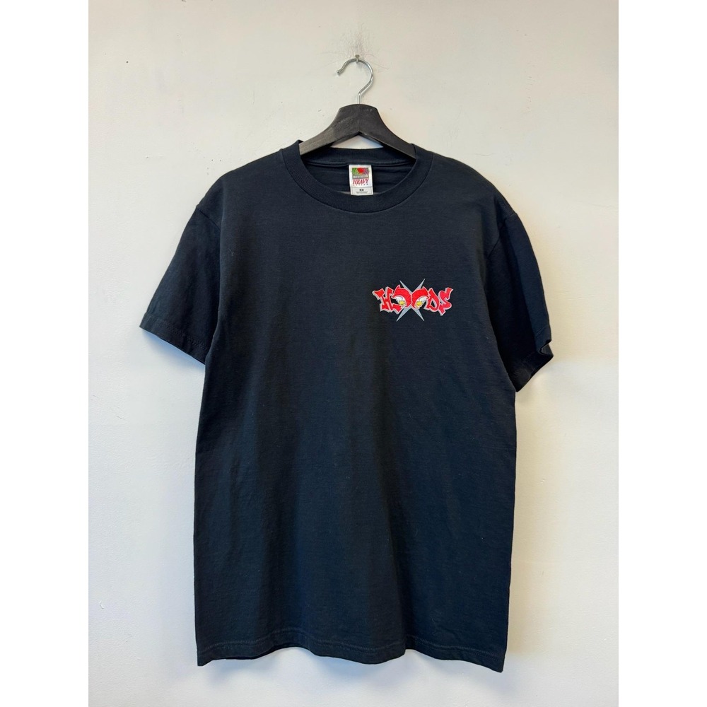 Hoods Shirt Mens Medium Black Fruit Of The Loom Hardcore Band Graphic Tee Music
